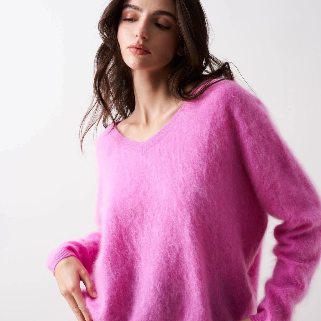 Brushed Cashmere Sweater Soeli Absolut Cashmere Roze WhatTheF
