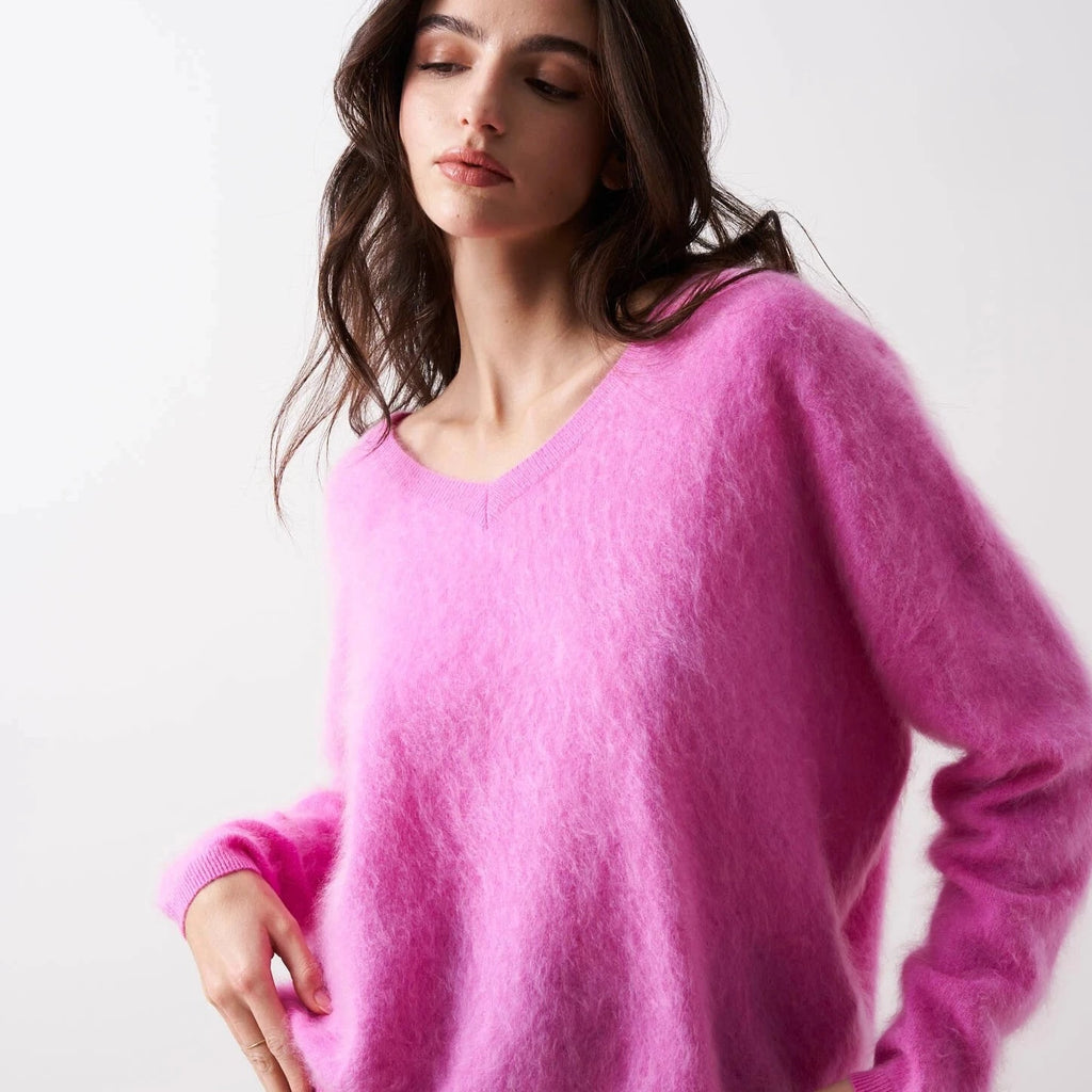 Roze cashmere trui sale