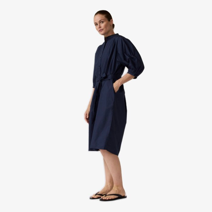 Poplin Jurk Camelia | Alchemist | Donkerblauw
