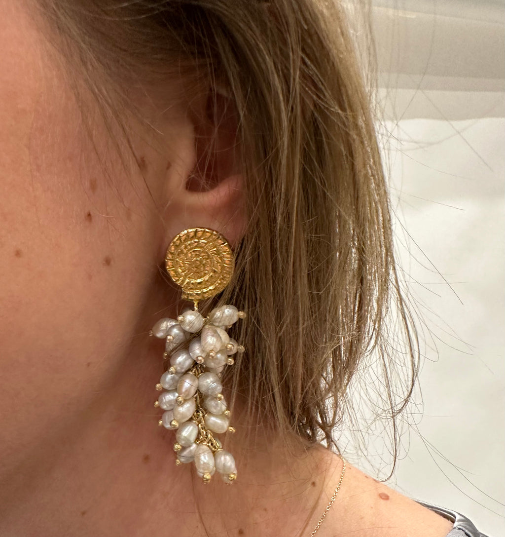 Oorbellen Pearl Rain M'anais Wit – WhatTheF