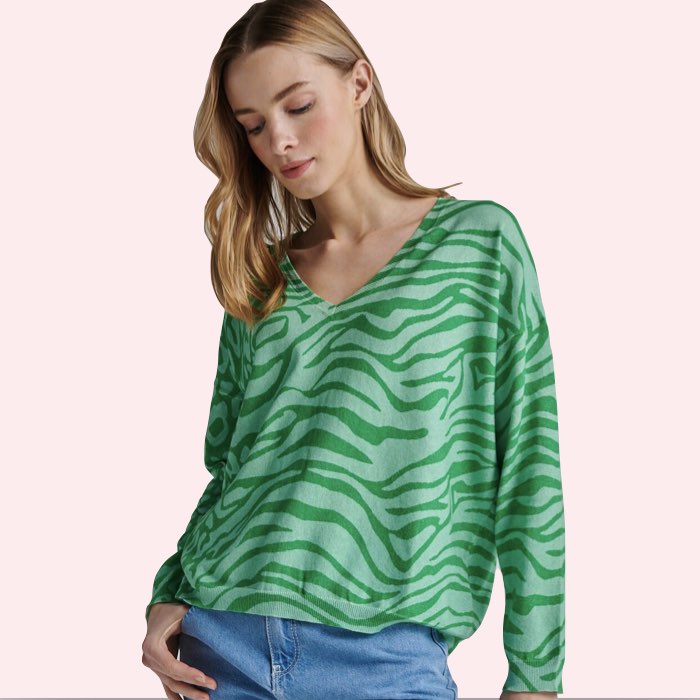 V-hals Sweater Zena | Absolut Cashmere | Groen
