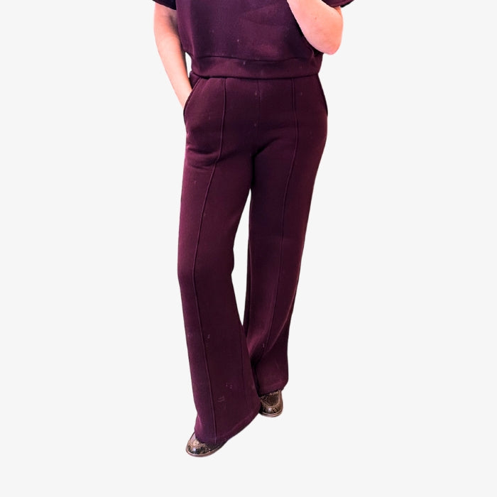 Bordeauxrode Luxe Jogger van Re/Born