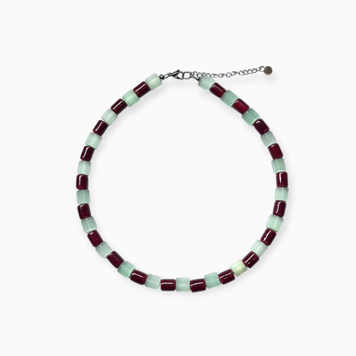 Gestreepte Ketting Burgundy Mint