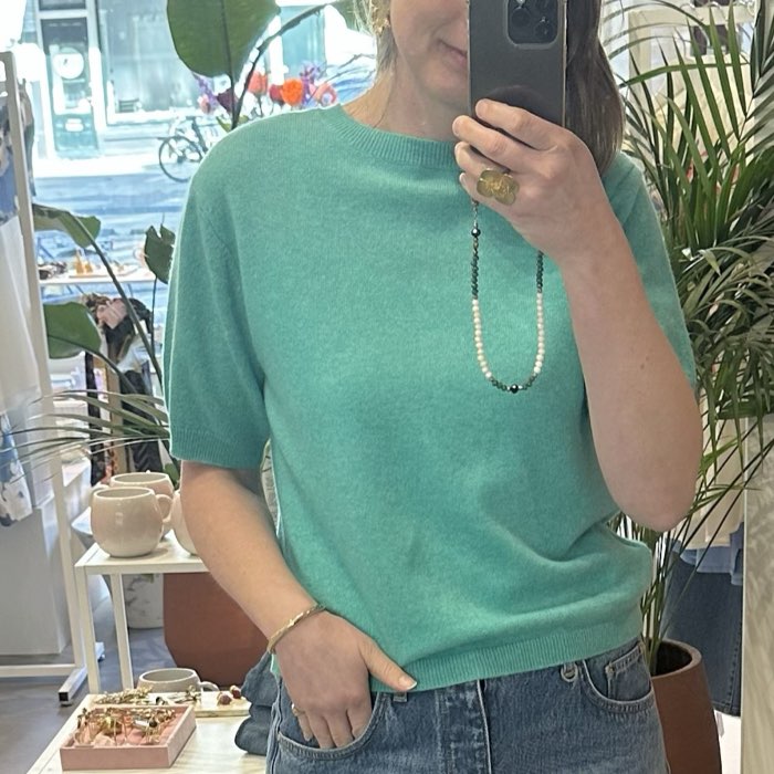Sweater of Vestje met korte mouw | Absolut Cashmere | Groen