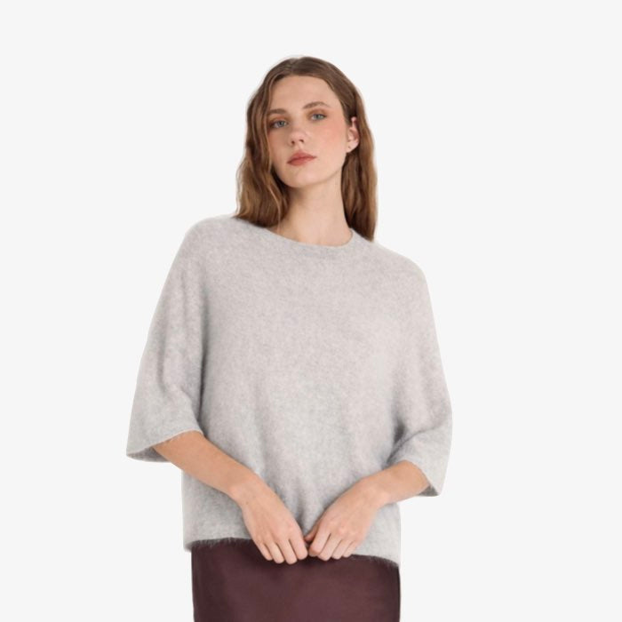 Lichtgrijze Kasjmier Trui van Absolut Cashmere