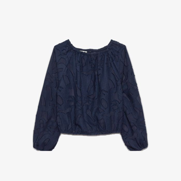 Donkerblauwe Blouse Elise van Alchemist