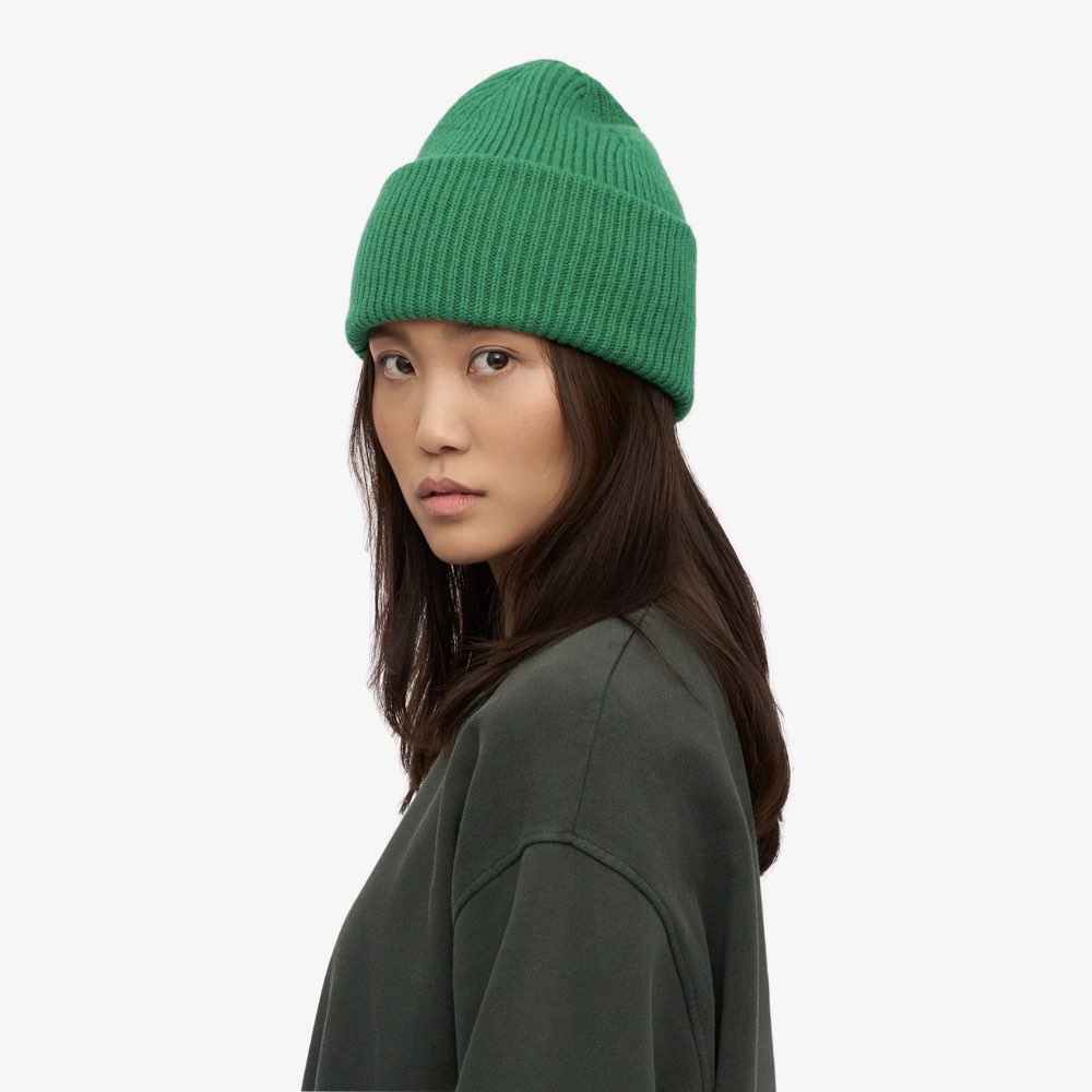 Groene Muts van Gerecycled Merino van Colorful Standard - Kelly Green