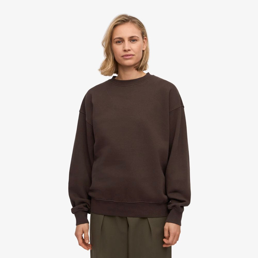 Bruine Oversized Sweater van Colorful Standard - Coffee Brown