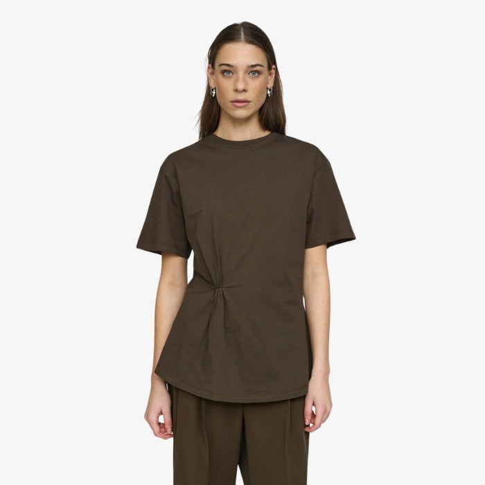 Bruin Lang Gedrapeerd T-shirt Edana van Soft Rebels