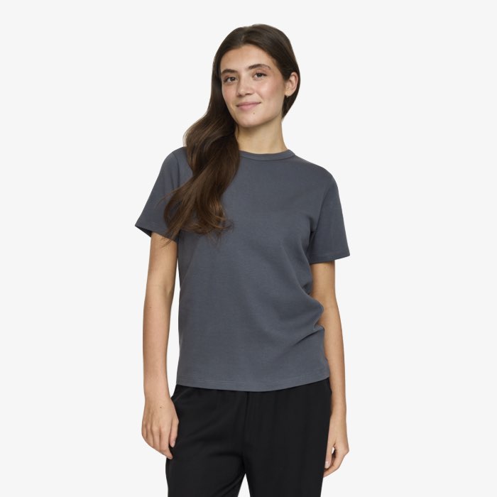 Grijsblauw T-shirt Vesna van Soft Rebels
