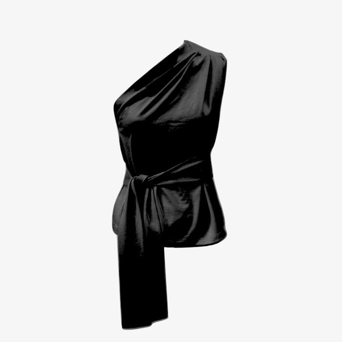 Zwarte A-symetrische Top Una van RE/Born