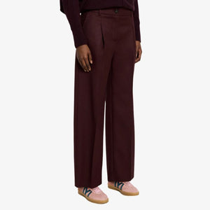 Bordeaux Bandplooi Pantalon van Lanius