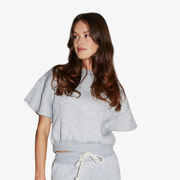 Grijze Sweater met Korte Mouw van Re/Born