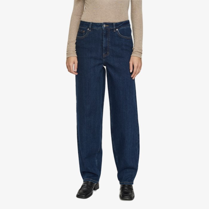 Donkerblauwe Barrel Jeans Caja van Soft Rebels