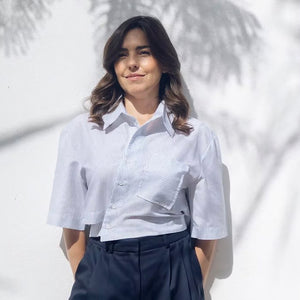 Cropped Blouse 9-to-Wine | Floria Collective | Wit