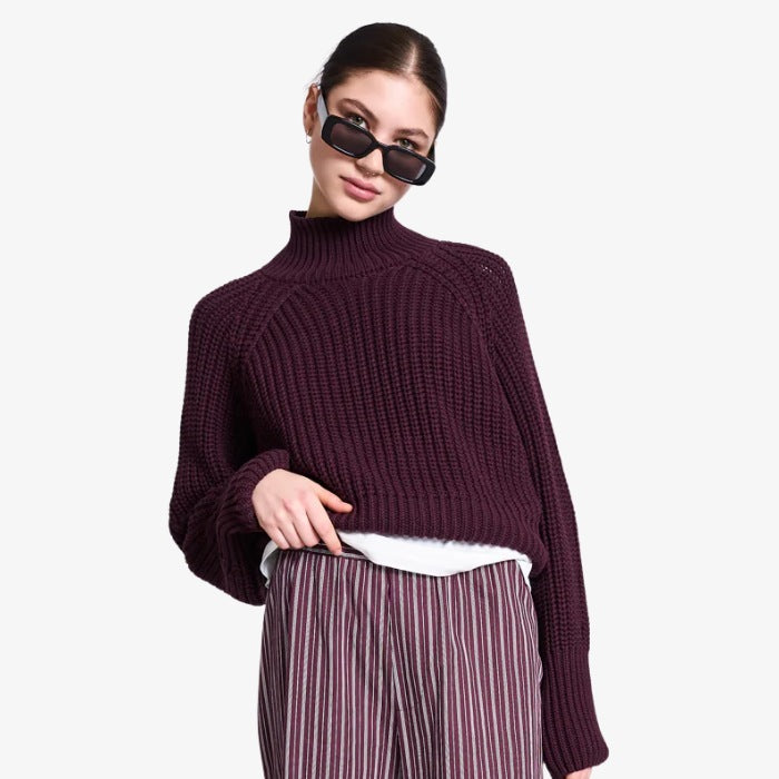 Chuncky Bordeaux Sweater Ola van Jan 'n June