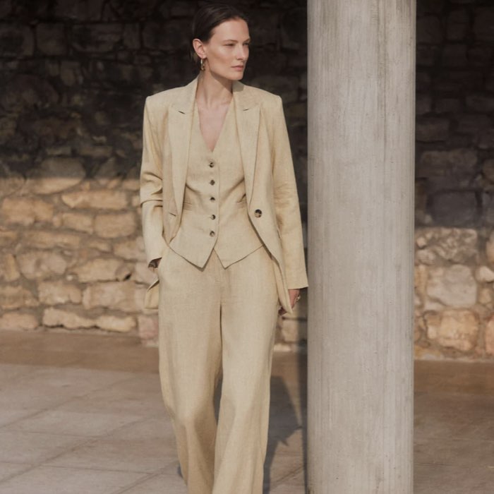 Gele Linnen Blazer van Lanius