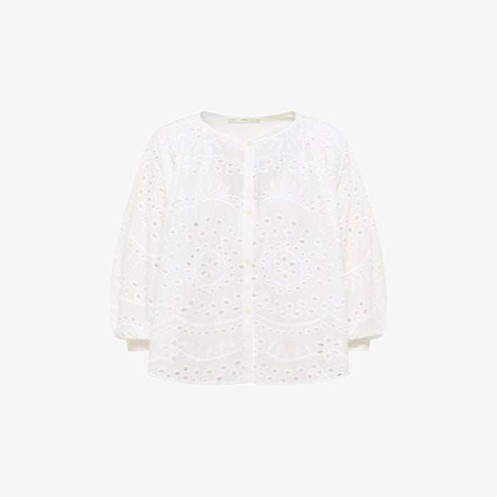 Broderie Blouse | Lanius | Wit