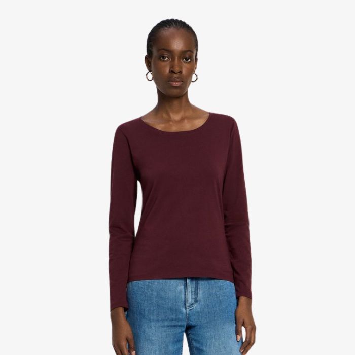 Bordeaux Basis Longsleeve van Lanius