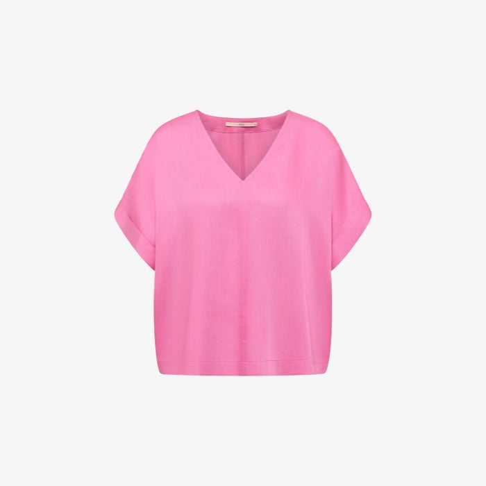 Roze V-hals Blouse van Lanius