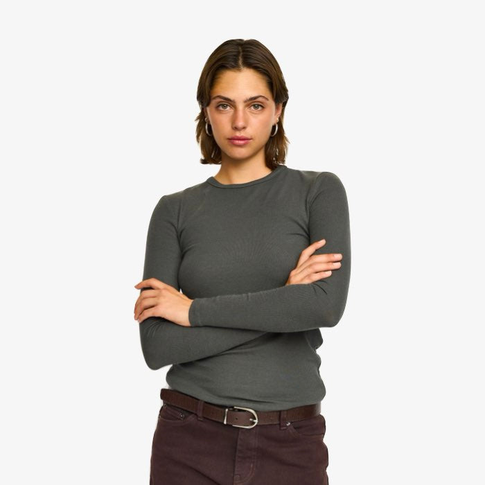 Groene Rib Top Fenja  van Soft Rebels