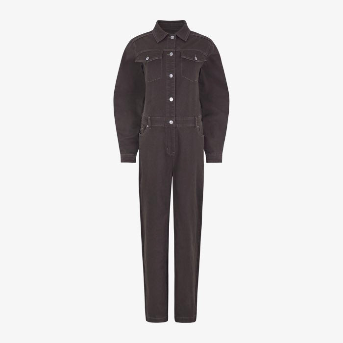 Bruine Denim Jumpsuit van Soft Rebels