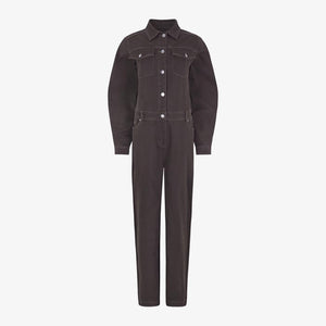 Bruine Denim Jumpsuit van Soft Rebels