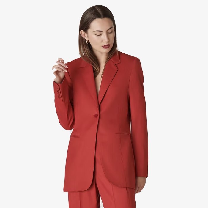 Rode Wollen Blazer Janne van Floria Collective