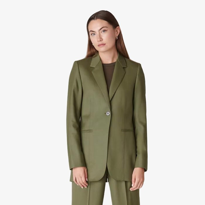 Olijfgroene Wollen Blazer Janne van Floria Collective