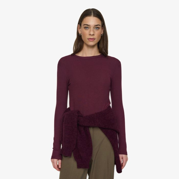 Bordeaux Rib Top Fenja van Soft Rebels