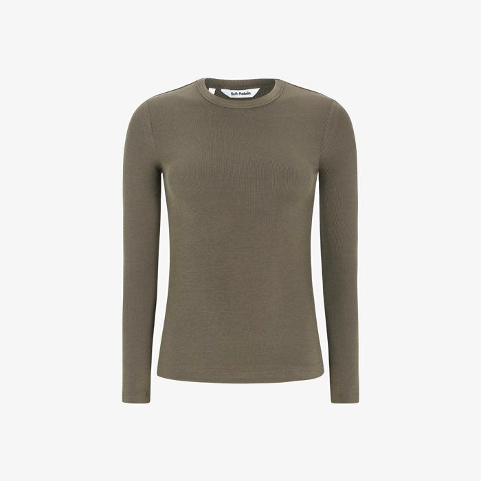 Groene Rib Top Fenja van Soft Rebels
