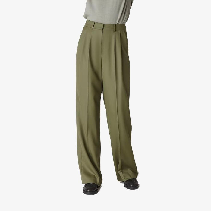Olijfgroene  Pantalon Bièl van Floria Collective