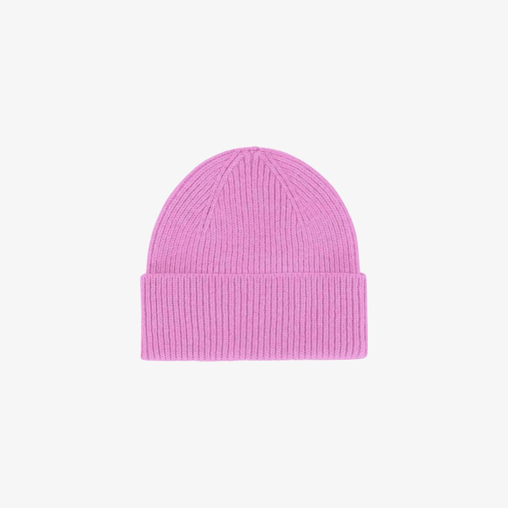 Recycled Merino Wollen Beanie van Colorful Standard - Cherry Blossom