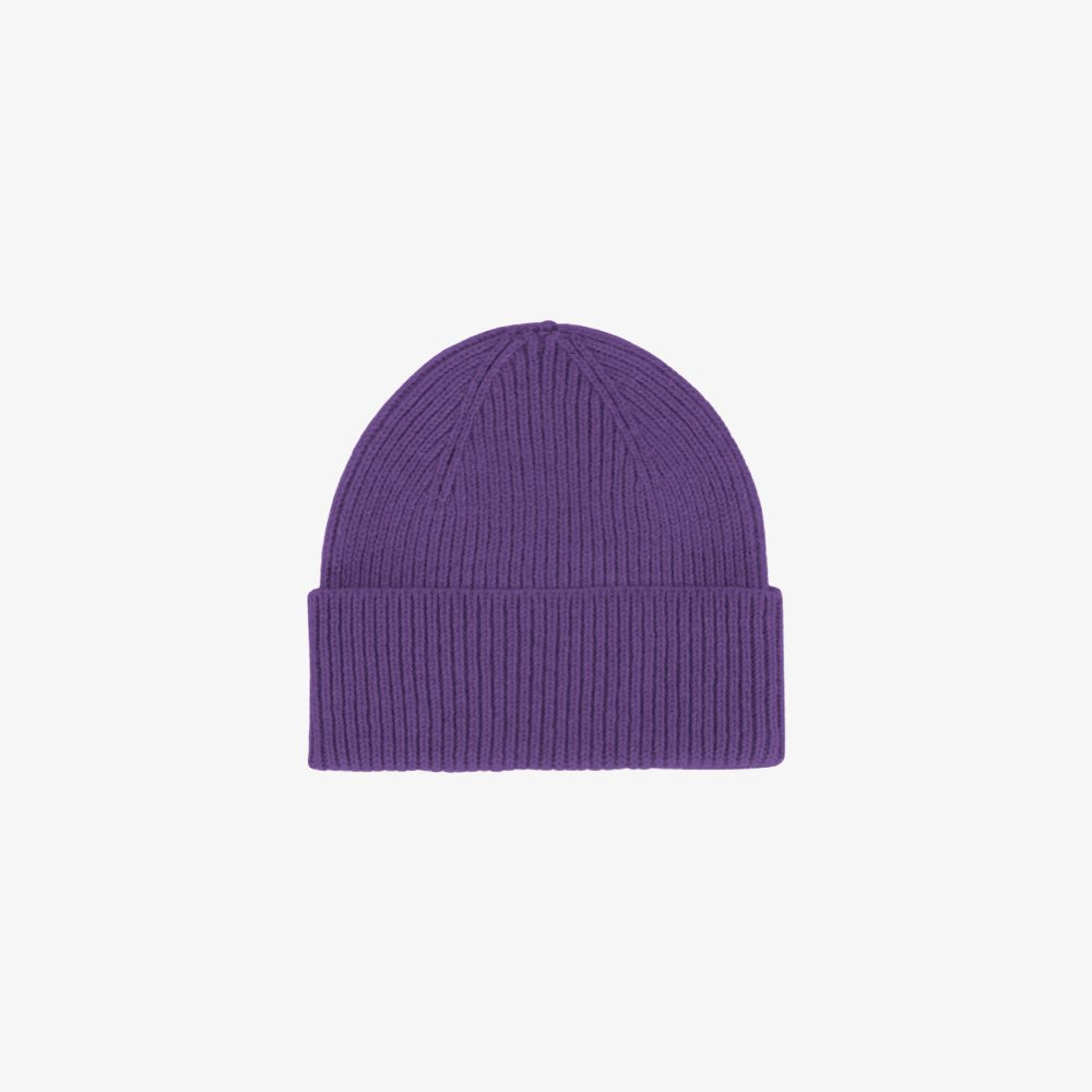Recycled Merino Wollen Beanie van Colorful Standard - Ultra violet