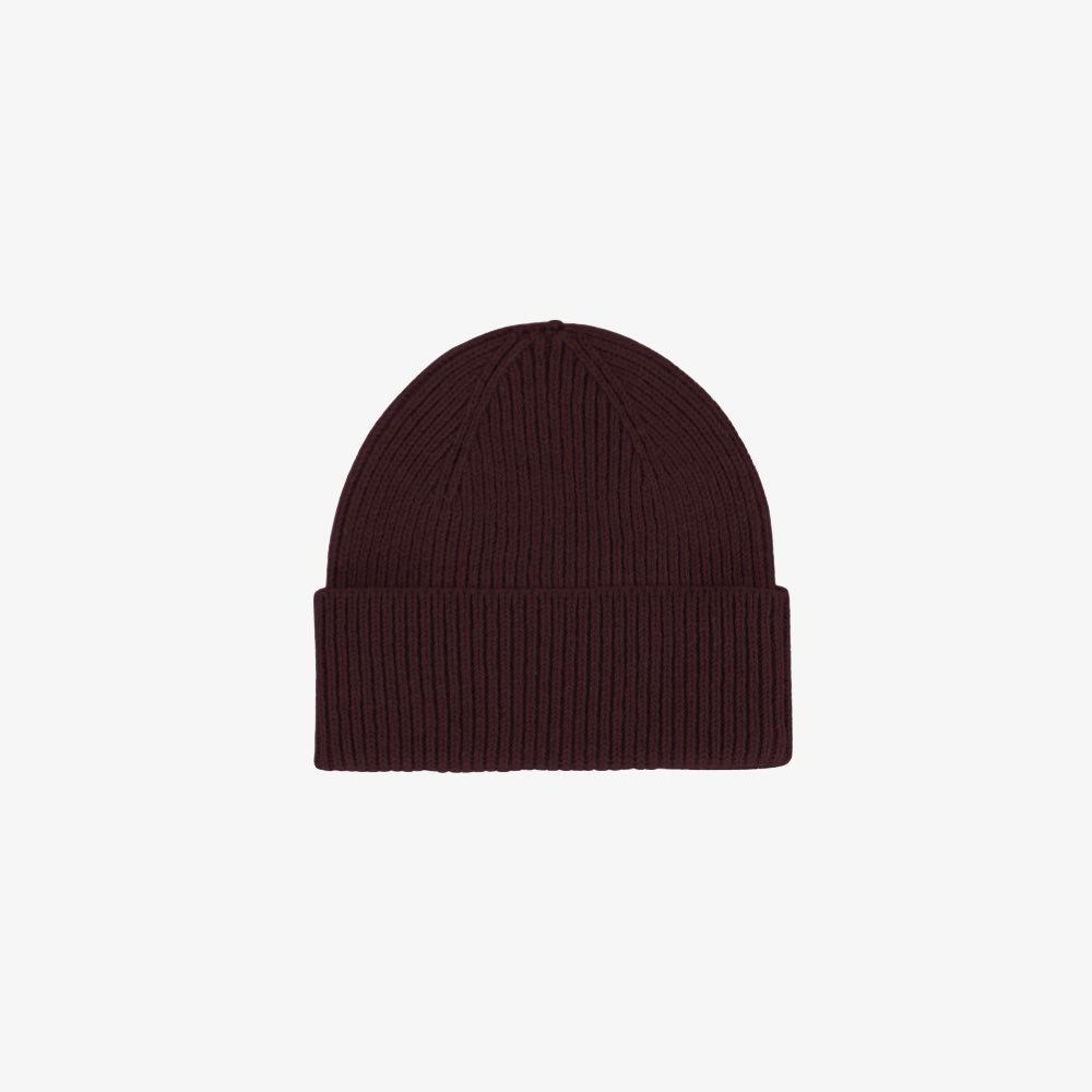 Recycled Merino Wollen Beanie van Colorful Standard - Oxblood Red