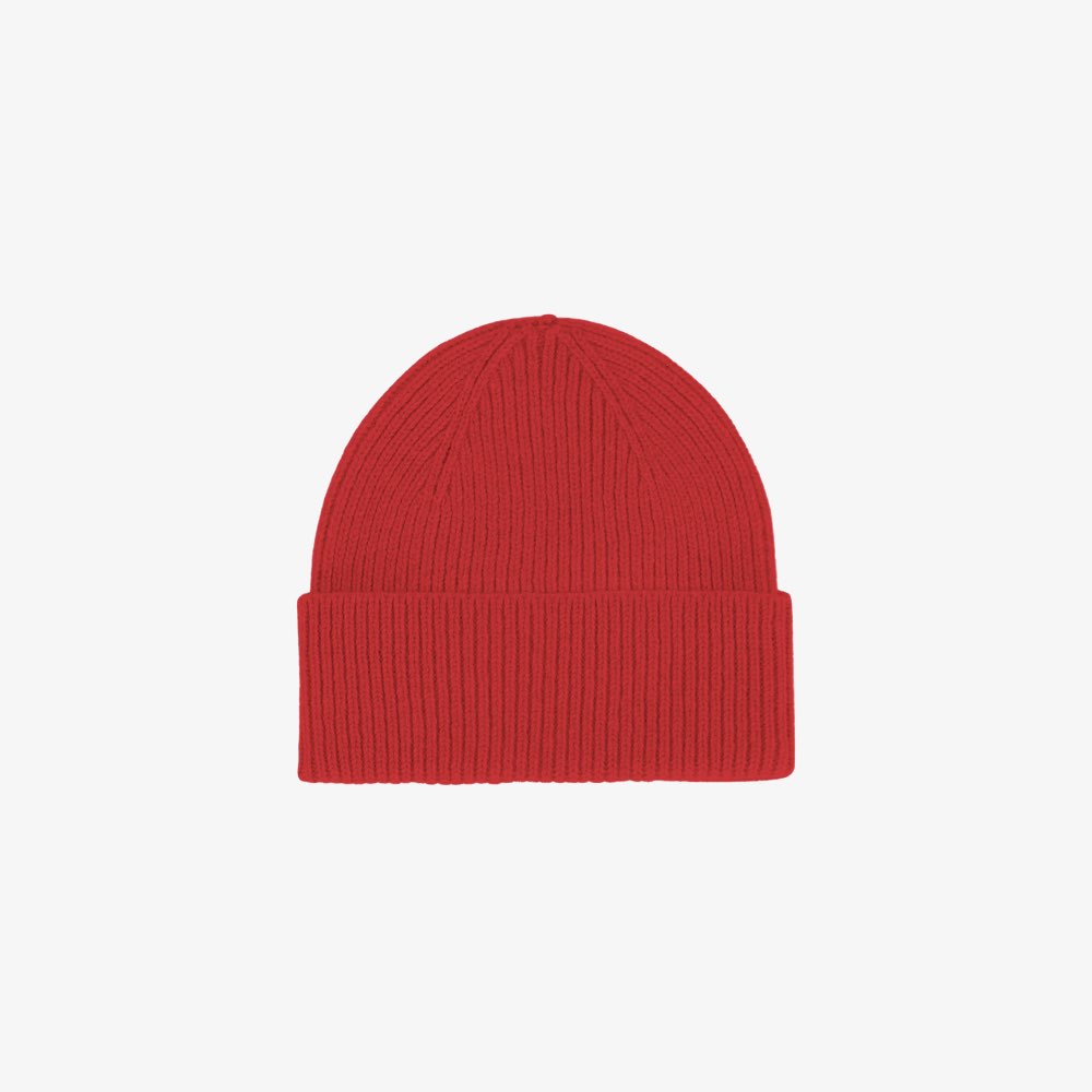 Recycled Merino Wollen Beanie van Colorful Standard - Scarlet Red