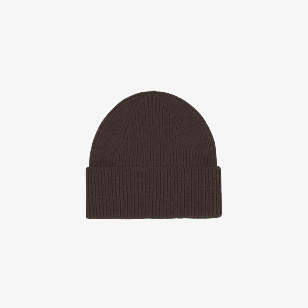 Recycled Merino Wollen Beanie van Colorful Standard - Coffee Brown