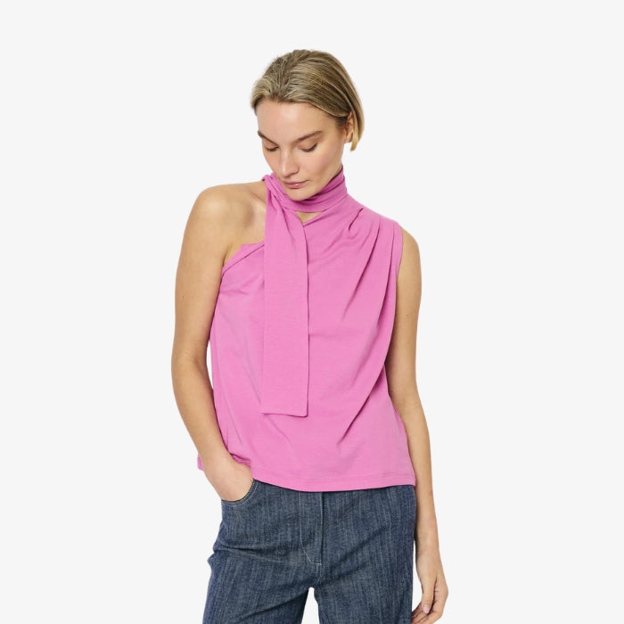 Roze One Shoulder Top Una van RE/Born