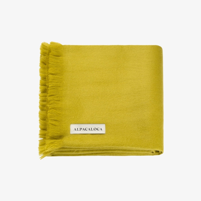 Groene Alpaca Sjaal Golden Green van Alpaca Loca