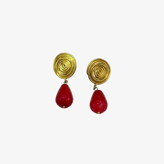 Oorbellen Red Drop | m' Anais | Rood