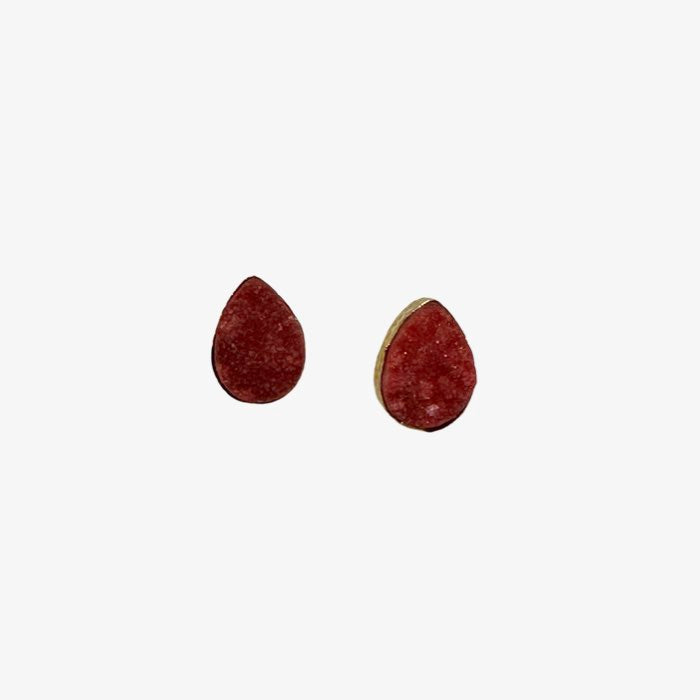 Oorbel Druzy | m' Anais | Rood