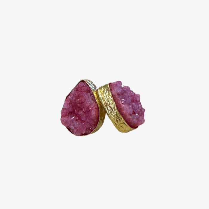 Oorbel Druzy | m' Anais | Roze