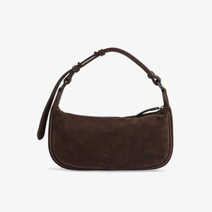 Bruine Suede Tas Mini Muse van Markberg