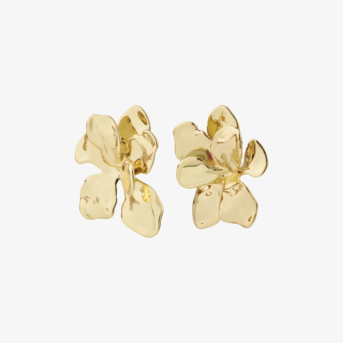 Gouden Bloem oorbellen Halen van Pilgrim