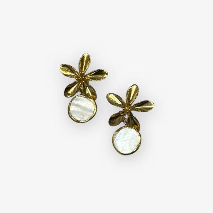 Oorbel Pearl Flower | m' Anais | Goud