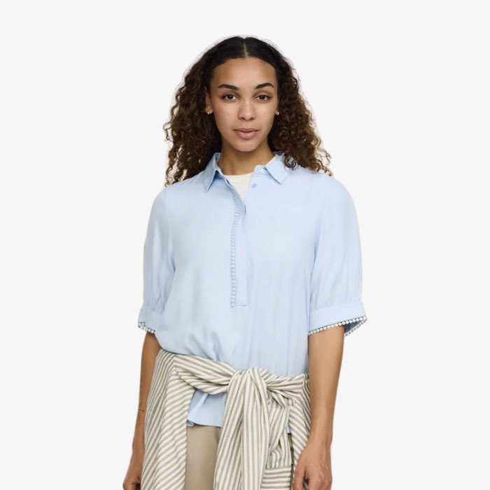 Lichtblauw Blousje Ebba Mayson van Soft Rebels