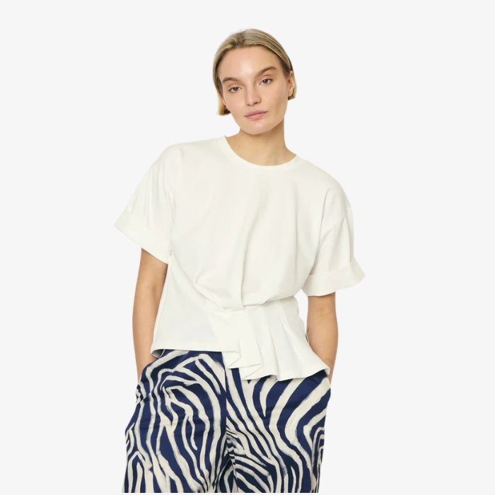 Offwhite  T-shirt met plooien Gabrielle van RE/Born