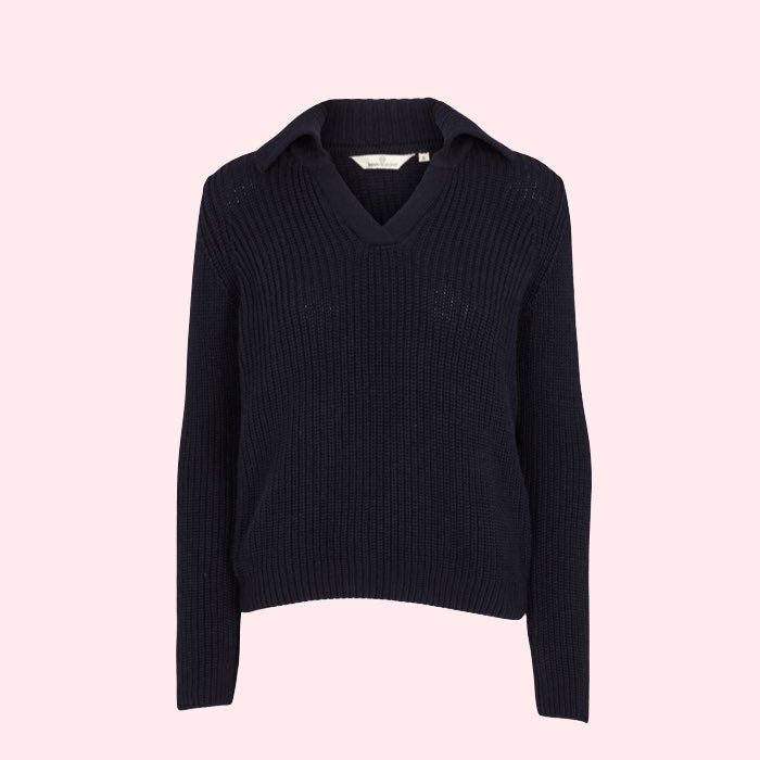 Sweater Sweety Polo | Basic Apparel | Donkerblauw