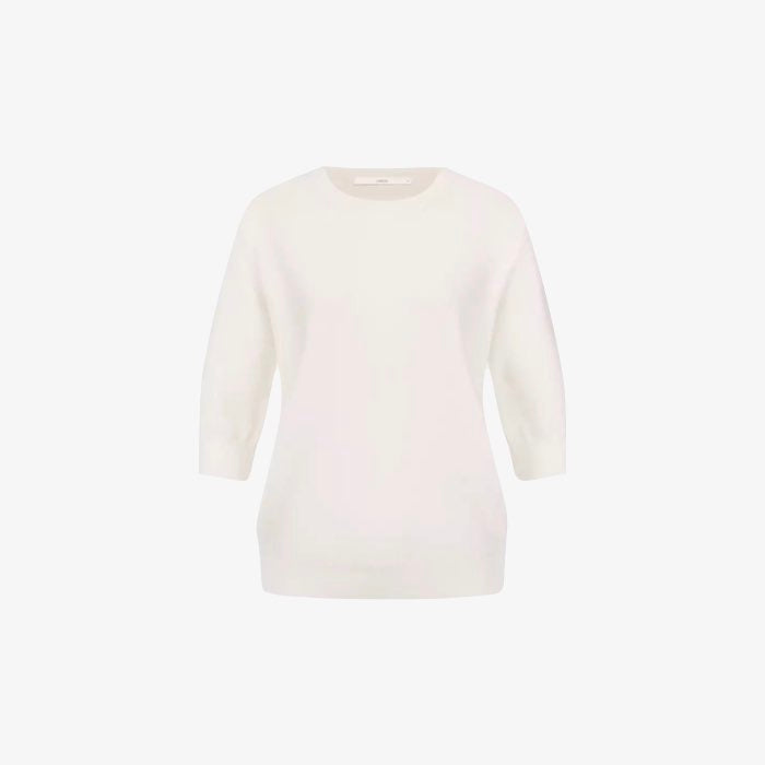 Structuur Sweater Korte Mouw | Lanius | Wit