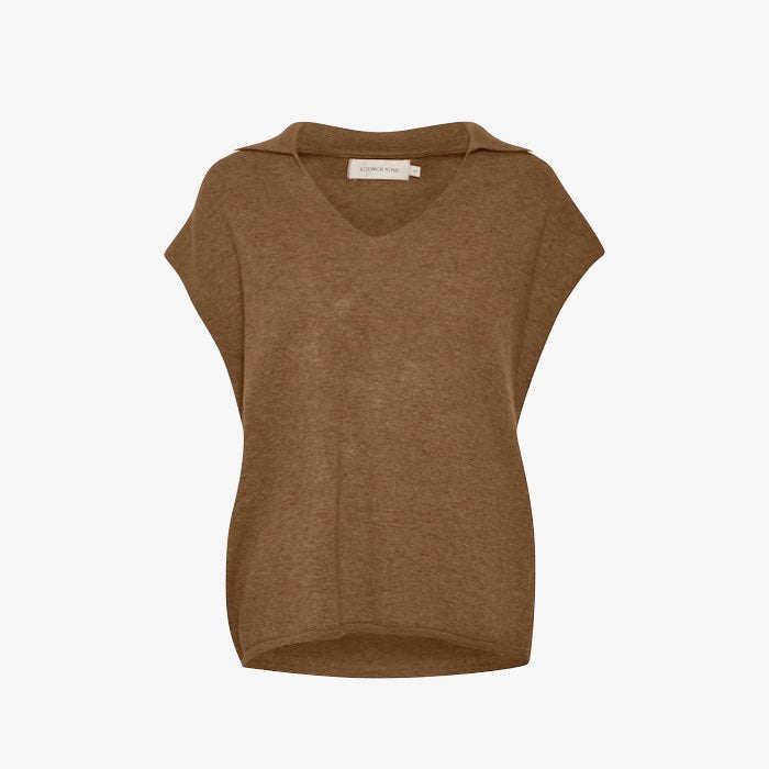 Mouwloze Sweater Teddi | Lounge Nine | Caramel